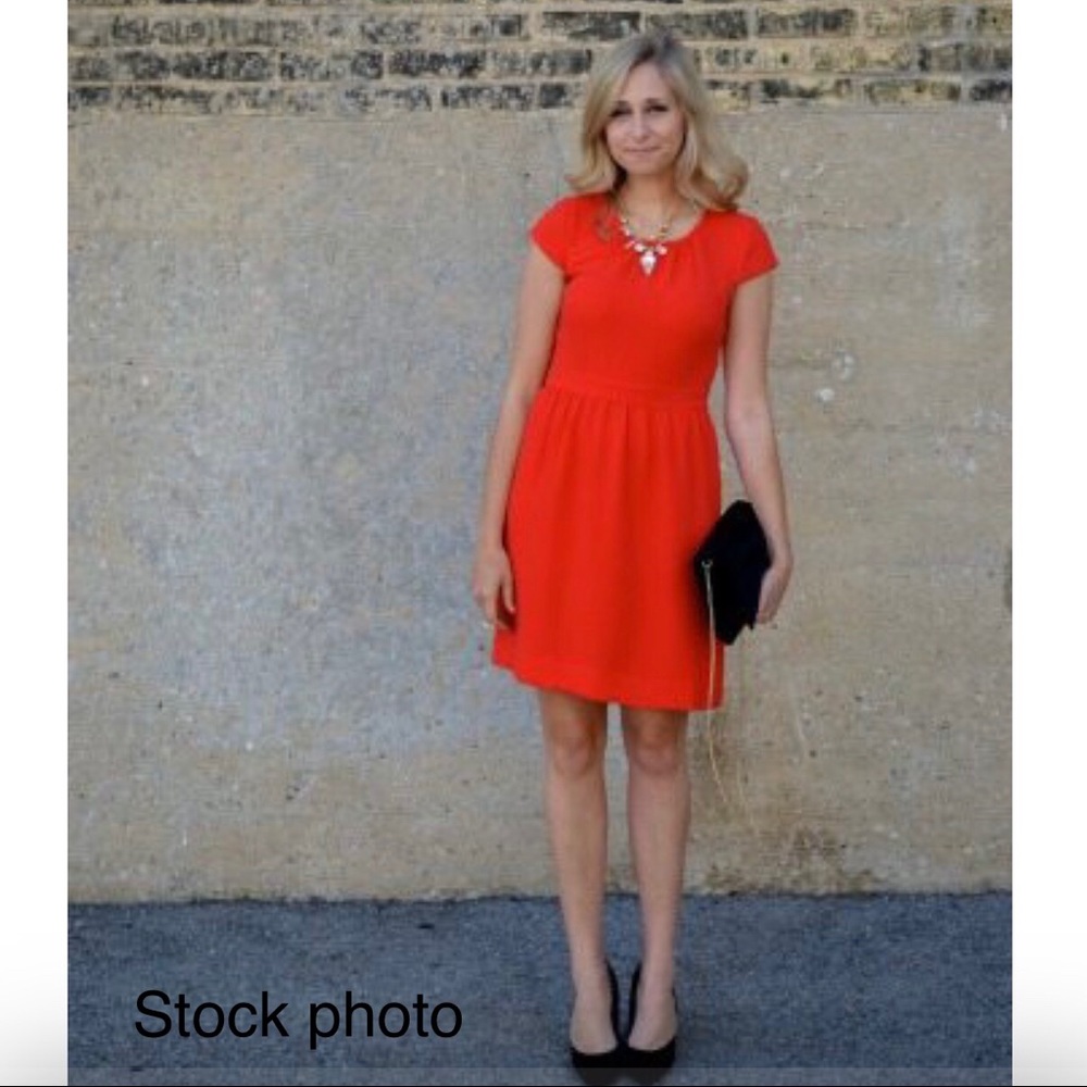 J CREW VIBRANT ORANGE SUMMER DRESS